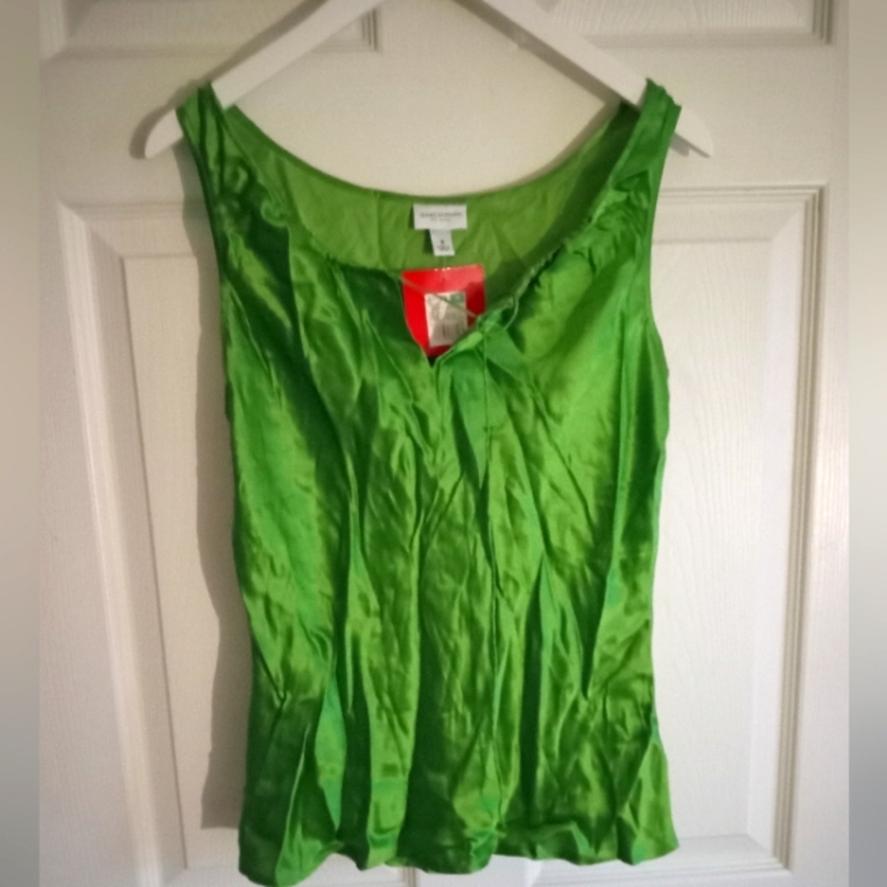** Isaac Mizrahi Spring Green Sleeveless Top- Size: M